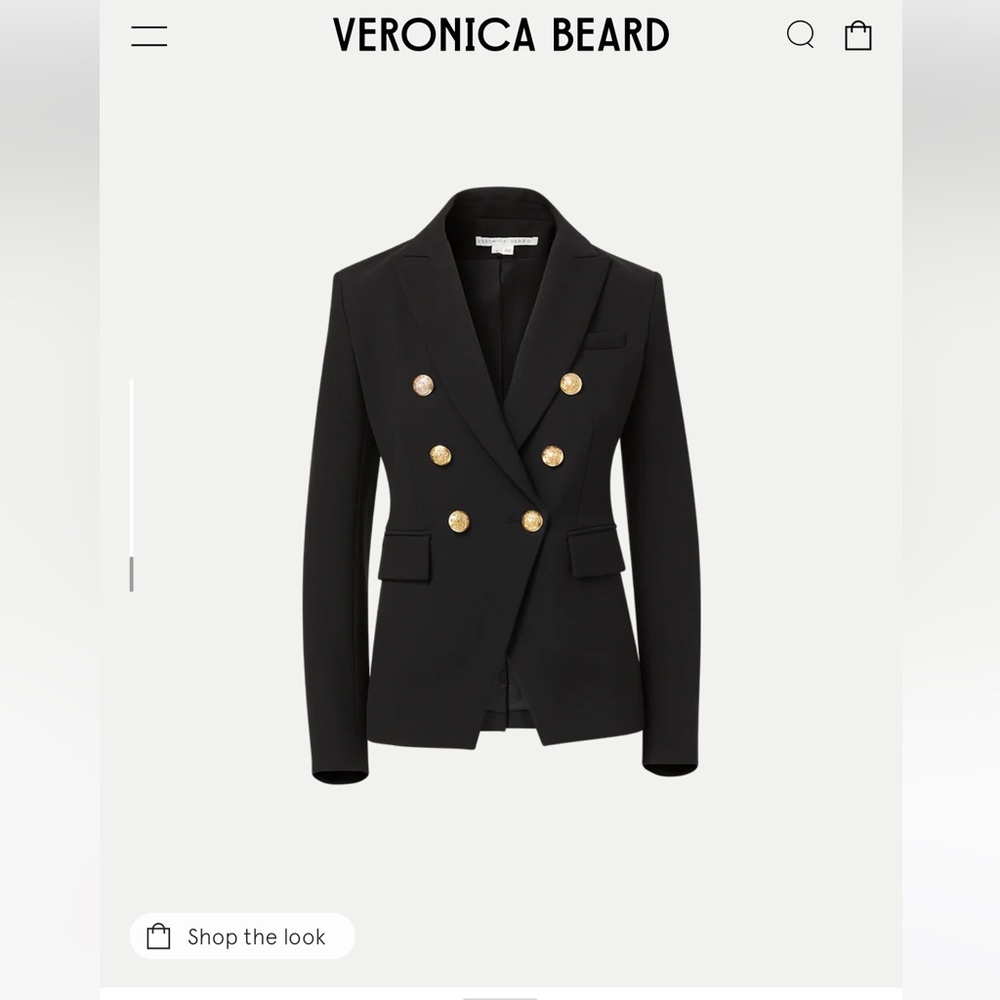 Veronica Beard Miller Dickey Jacket Blazer Black NWT size 4